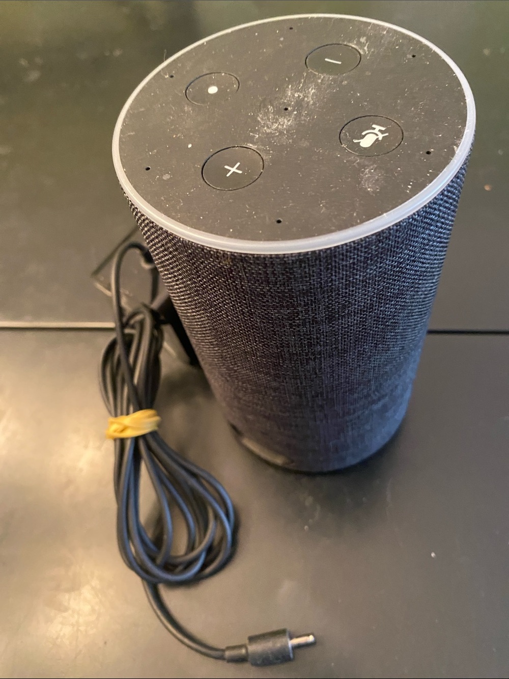 Amazon Portable Smart Speaker - Black and Gray Fabric